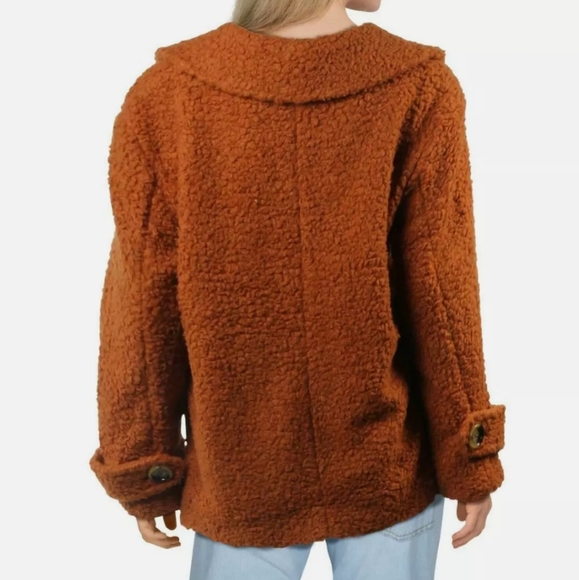 Free People Soft Faux Shearling Warm Tendy Coat M - Picture 2 of 15